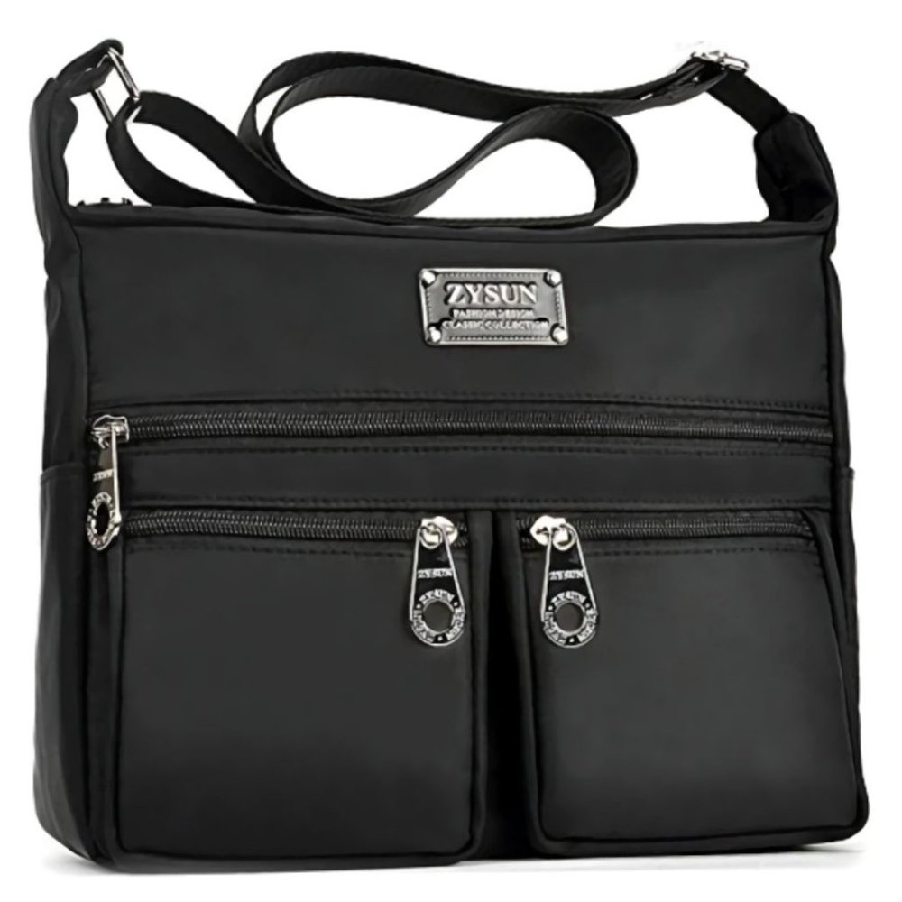 ZYSUN Crossbody Bags for Women, Water Resistant Lightweight Nylon with 6 Pockets